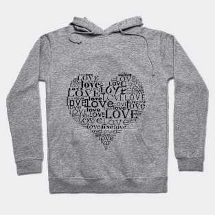 Typographic heart Hoodie